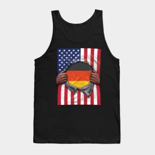 Germany Flag American Flag Ripped - Gift for German From Germany Tank Top